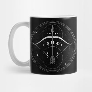 Archery Bow And Arrow Sacred Geometry Mug